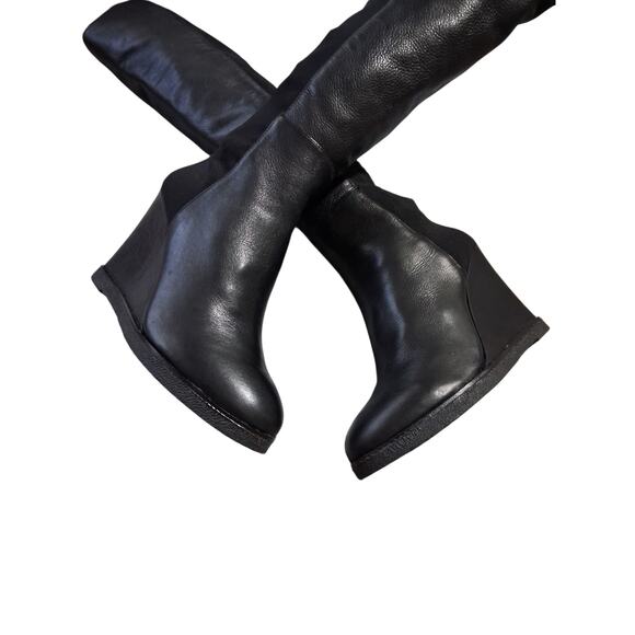 Vince Camuto Leather Women's 8½M Knee High Wedge Platform Stretch Kaelen Boots - Picture 2 of 13